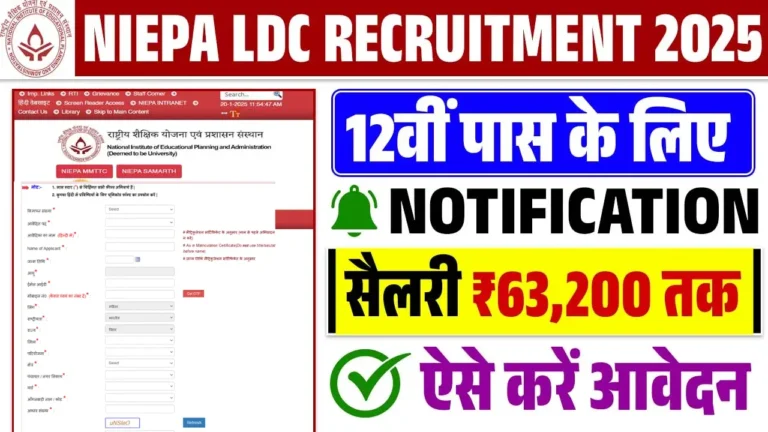 NIEPA LDC Recruitment 2025