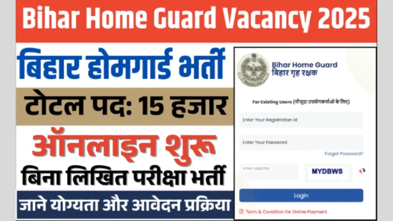 Bihar Home Guard Vacancy 2025