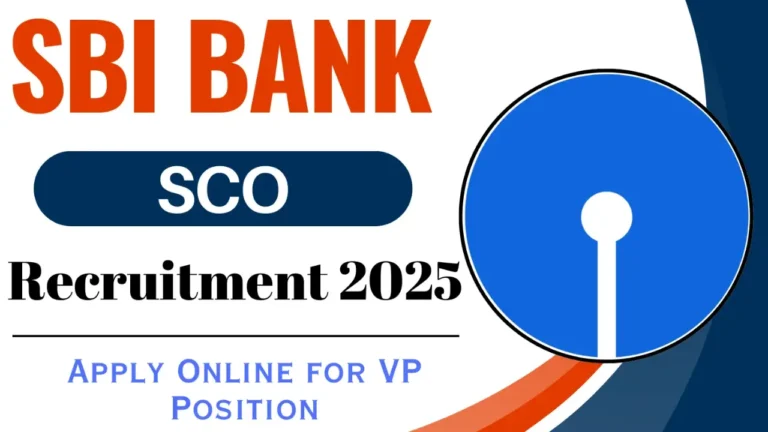 SBI Bank SCO Recruitment 2025