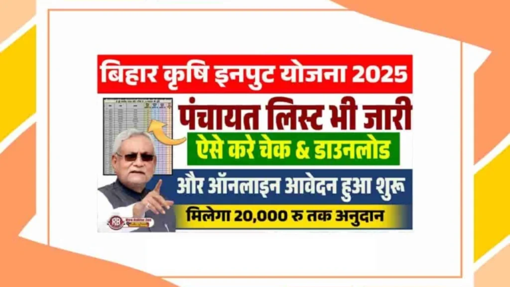 Bihar Krishi Anudan Yojana 2025