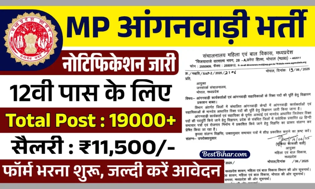 MP Anganwadi Vacancy 2025