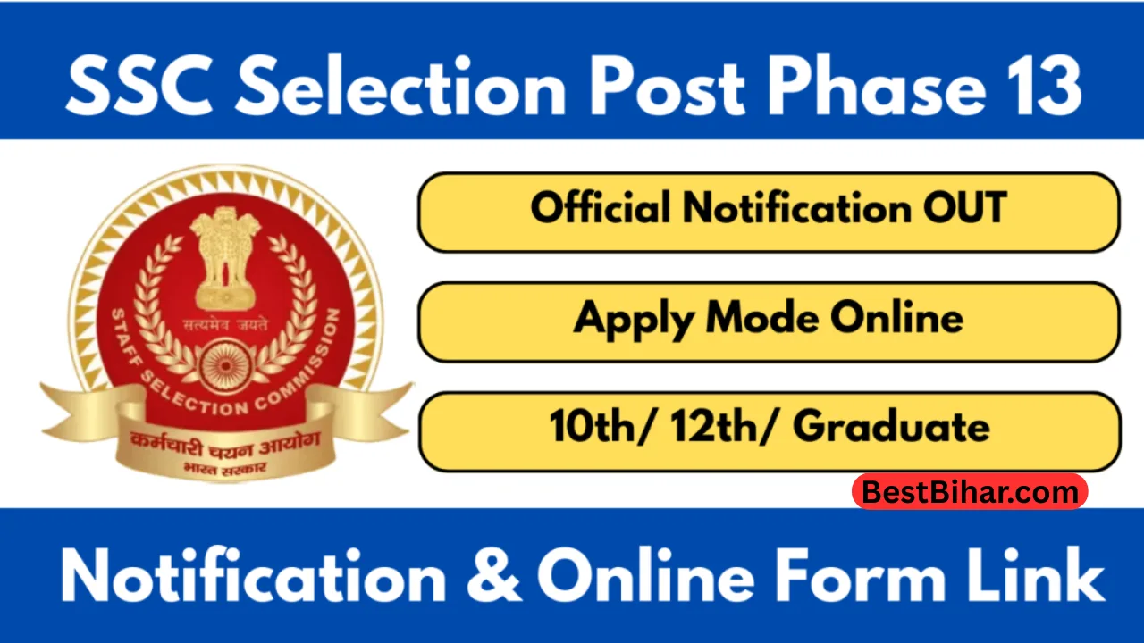 SSC Selection Post Phase 13 Notification 2025