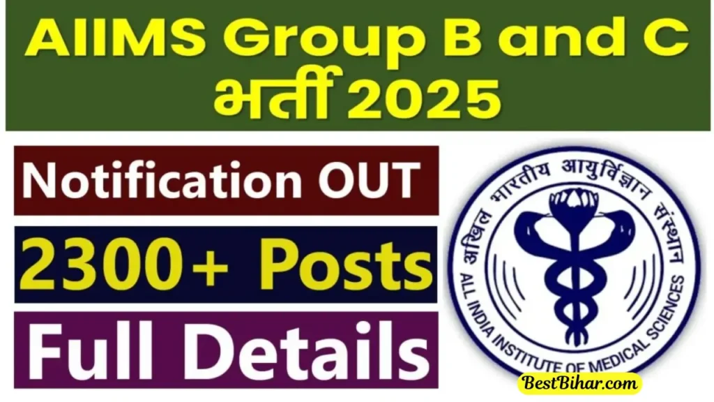 AIIMS CRE Group B And C Online Form 2025