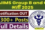 AIIMS CRE Group B And C Online Form 2025
