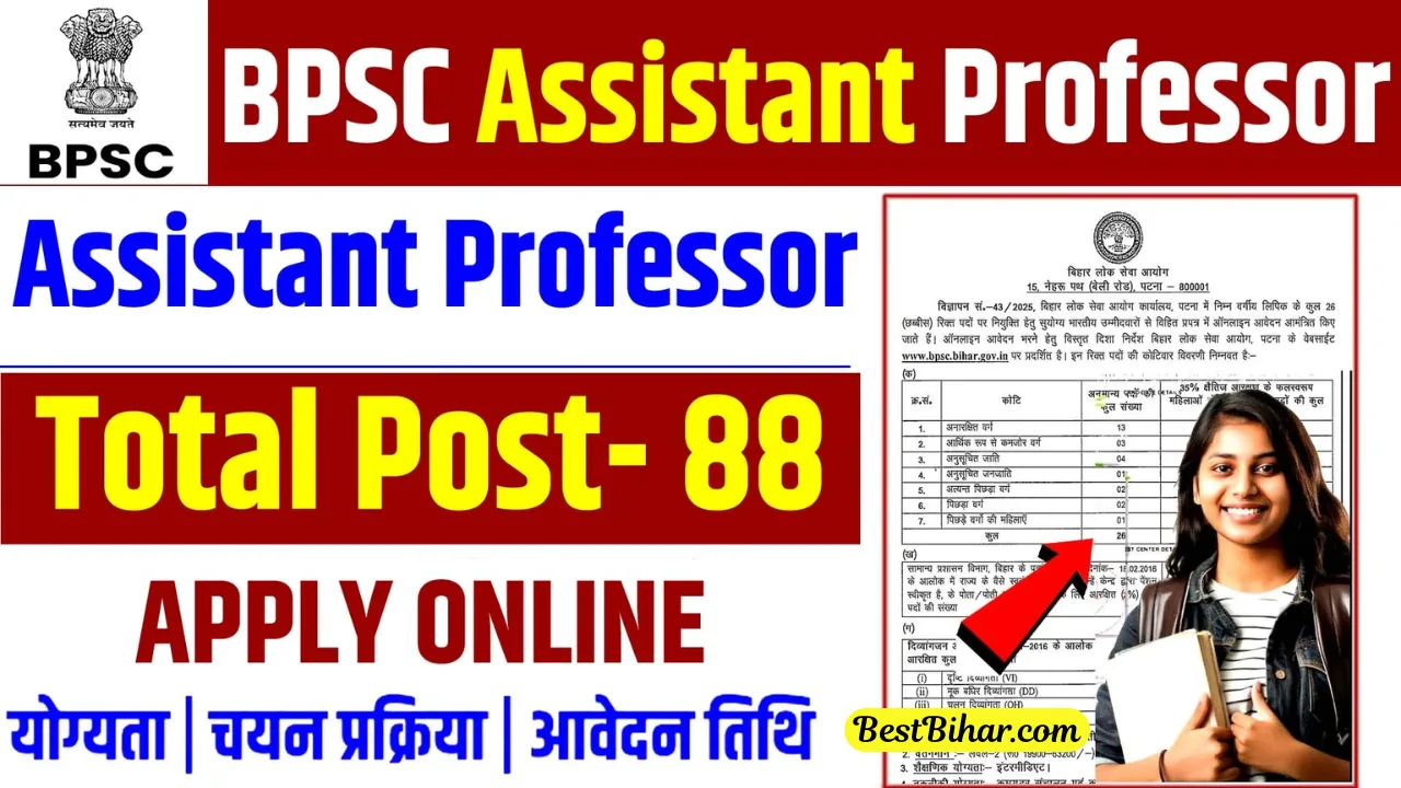 BPSC Assistant Professor Vacancy 2025
