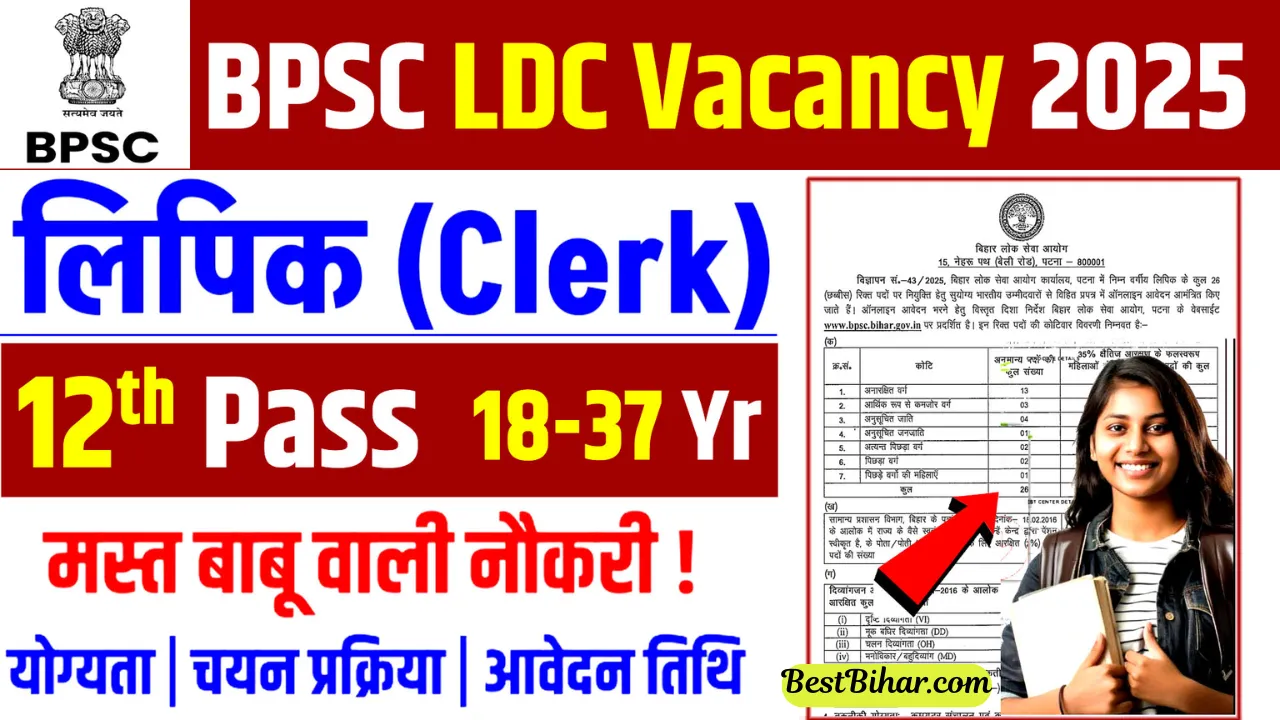 BPSC LDC Vacancy 2025 Online Apply