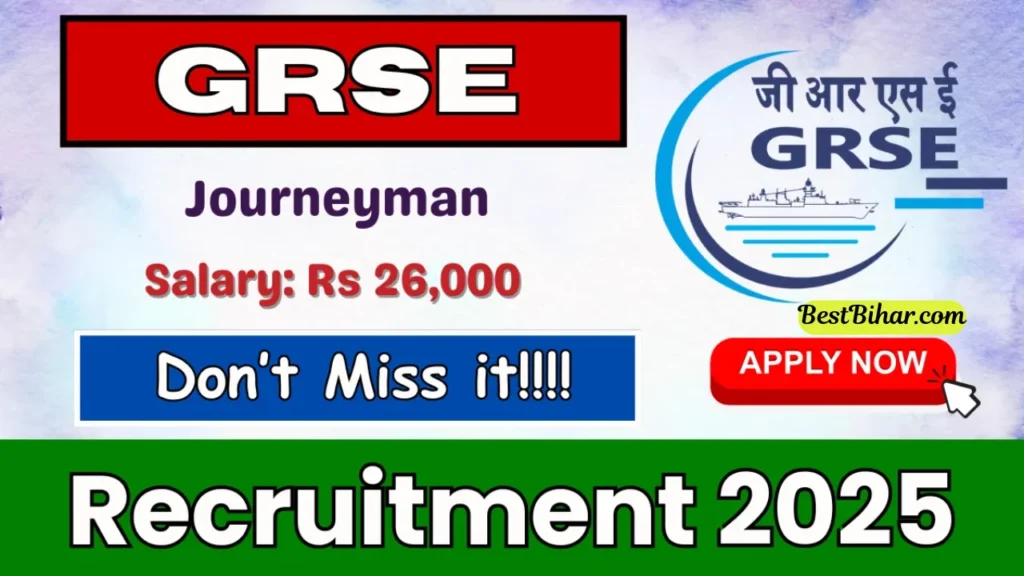GRSE Journeyman Recruitment 2025