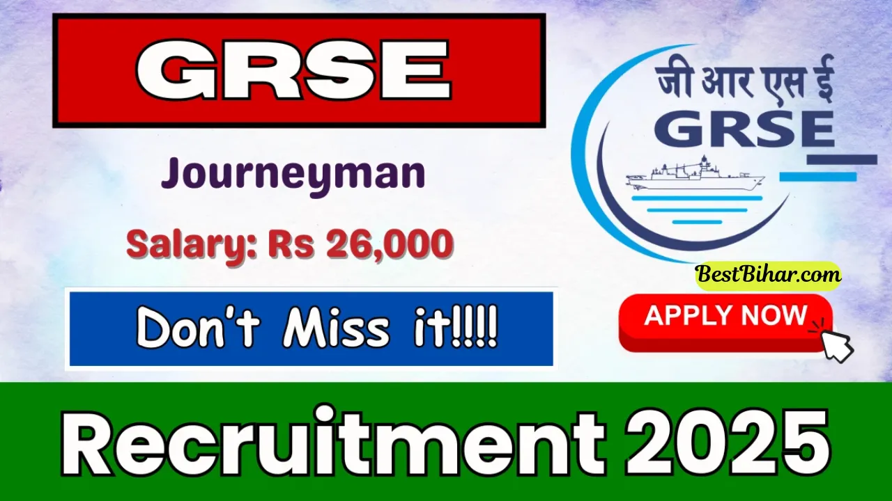 GRSE Journeyman Recruitment 2025