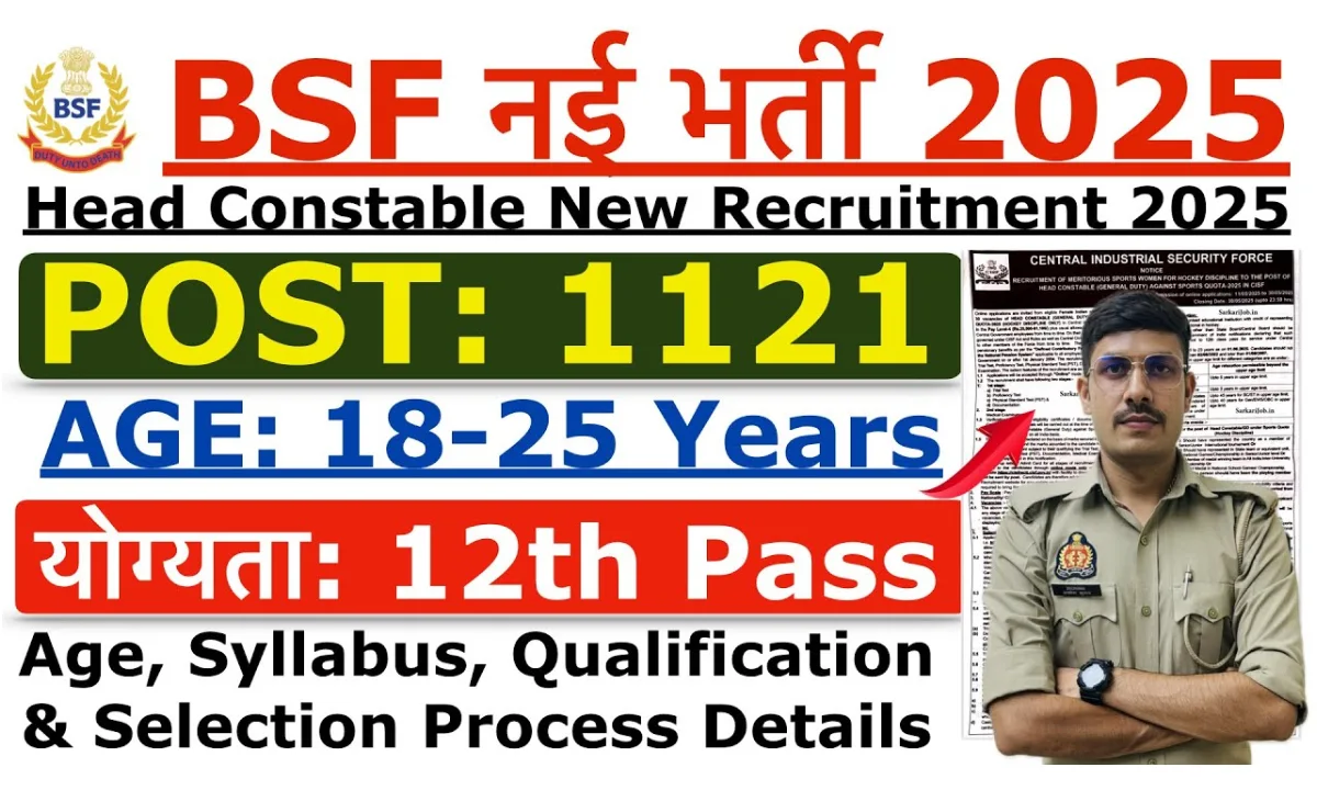 BSF HC RO RM New Vacancy 2025