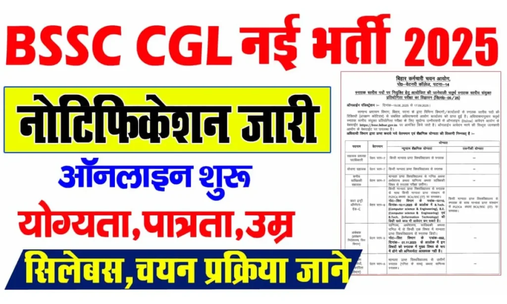 BSSC CGL Vacancy 2025