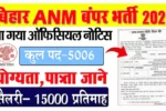 Bihar ANM Vacancy 2025