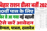 Bihar Ration Dealer Recruitment 2025