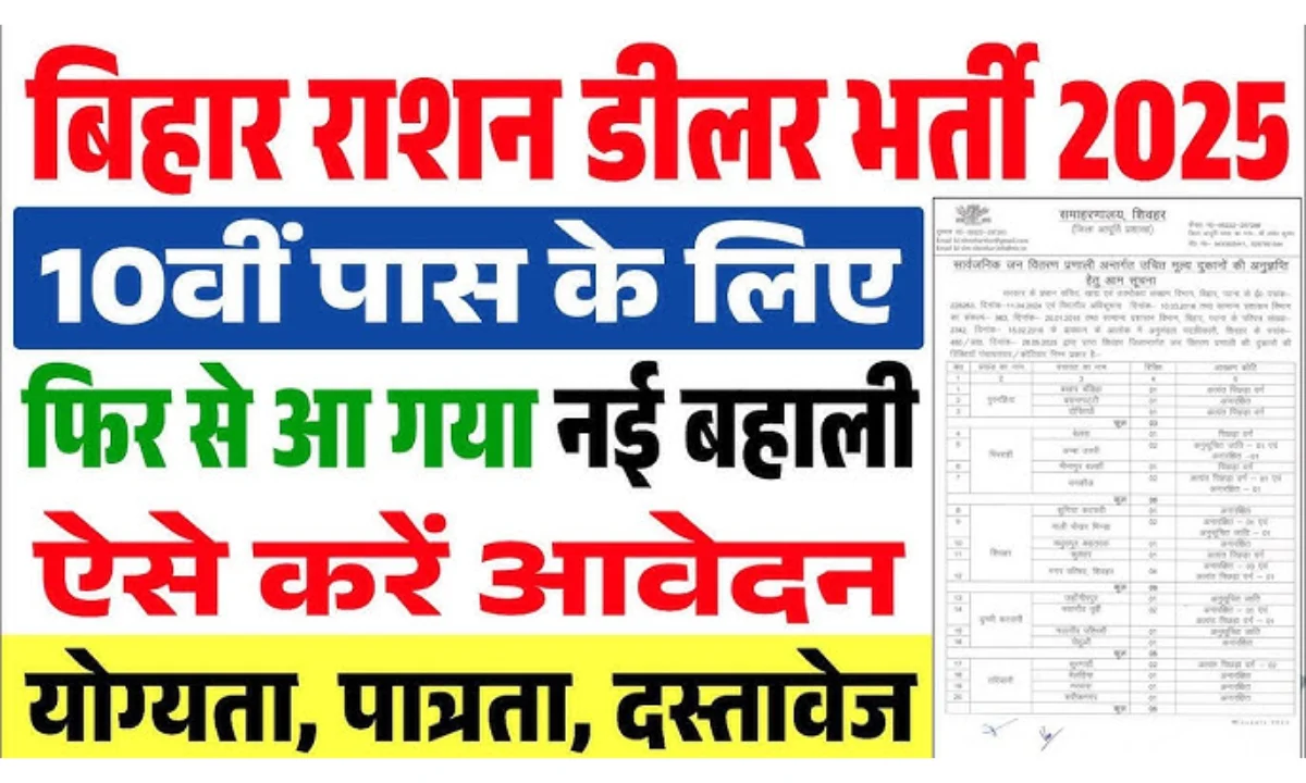 Bihar Ration Dealer Recruitment 2025