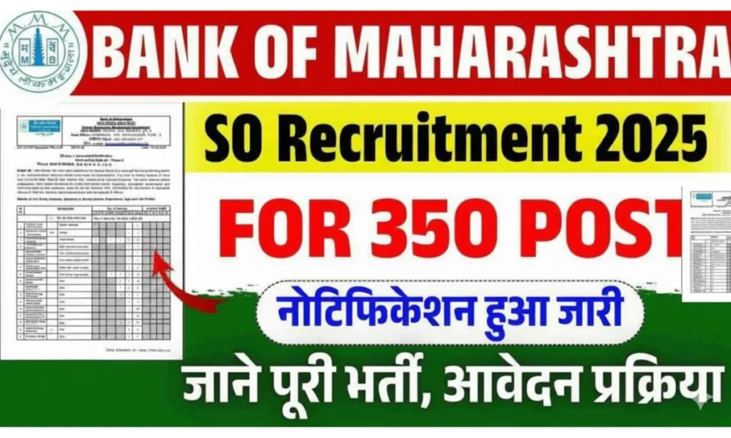Bank of Maharashtra SO Recruitment 2025