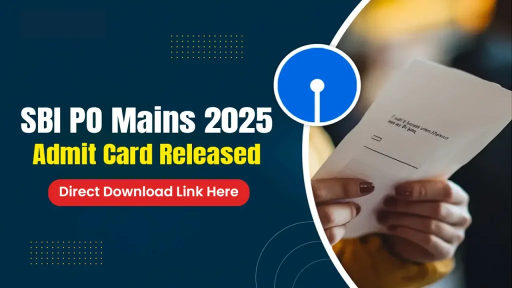 SBI PO Mains Admit Card 2025