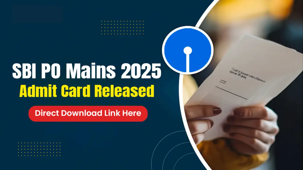 SBI PO Mains Admit Card 2025