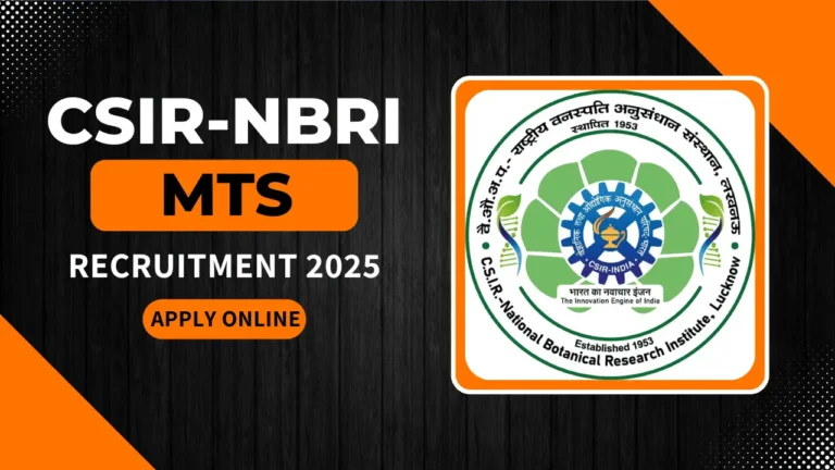 CSIR NBRI MTS Bharti 2025