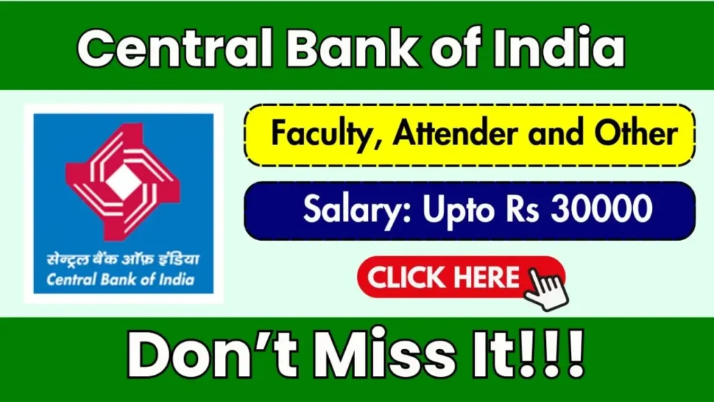 Central Bank of India Recruitment 2025