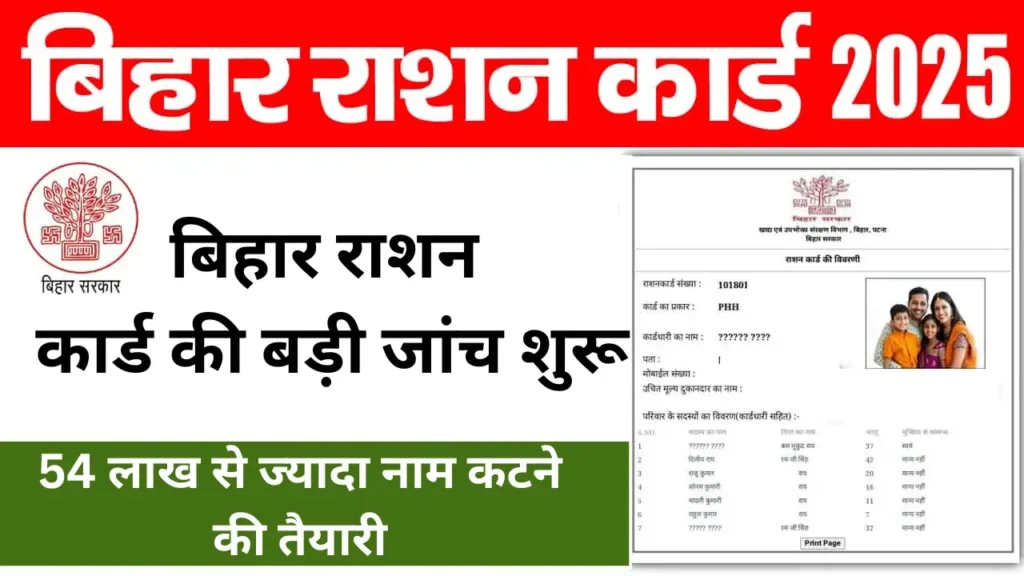 Bihar Ration Card Verification 2025