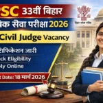 BPSC 33rd Bihar Judicial Services Exam 2026