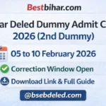 Bihar Deled Dummy Admit Card 2026