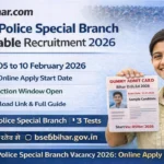 Bihar Police Special Branch Constable Recruitment 2026