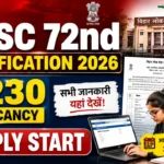 BPSC 72nd Notification 2026 Out